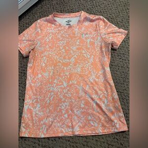 Under Armour Women's Peach and White Short Sleeve Tee
